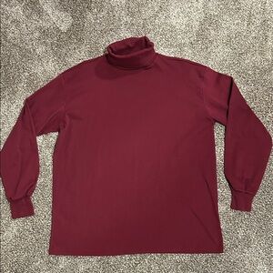 St. John's Bay Men's Deep Red Turtleneck